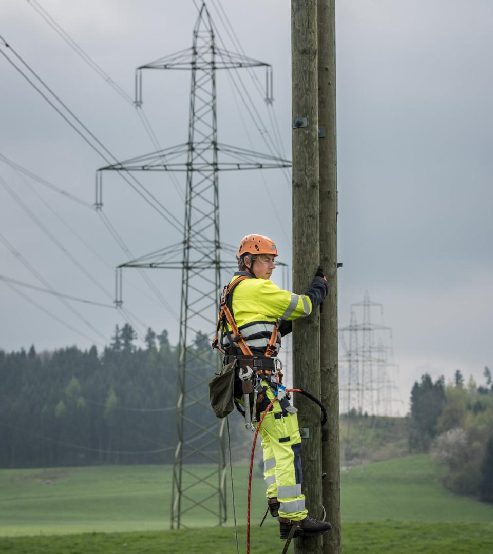 netzelektriker an masten